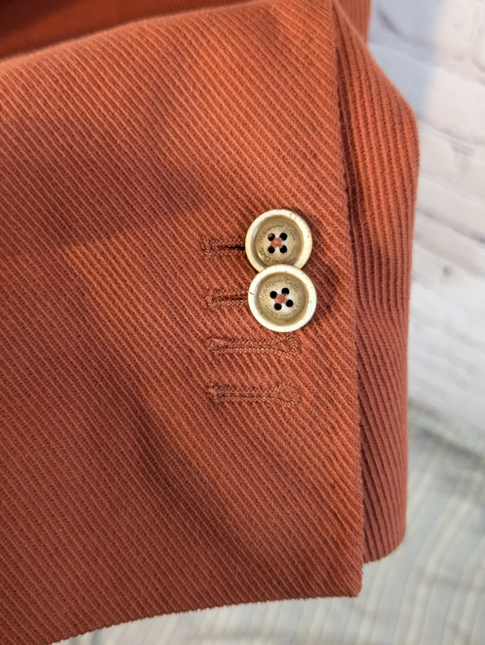 Massimo Dutti Orange Cotton Sport Coat